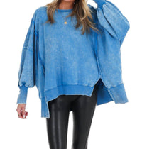 Zenana - Lovely Life Acid Wash Sweatshirt