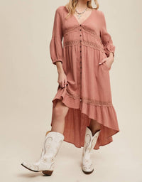 Listicle - Brenen Boho High-Low Dress
