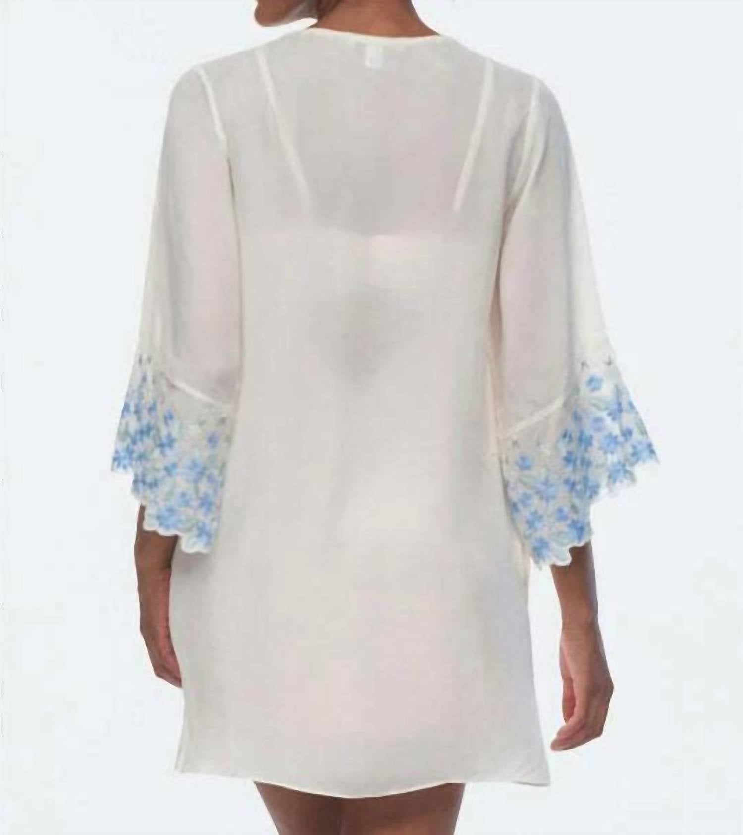 Rya Collection Flower Child Sleepshirt - Plus in ivory - women's item - alternate view