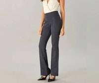 Lola & Sophie Smart Twill Fit & Flare Pant in black - women's pants - alternate view