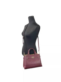 Michael Kors - Women's Reed Leather Belted Satchel Crossbody Bag Small
