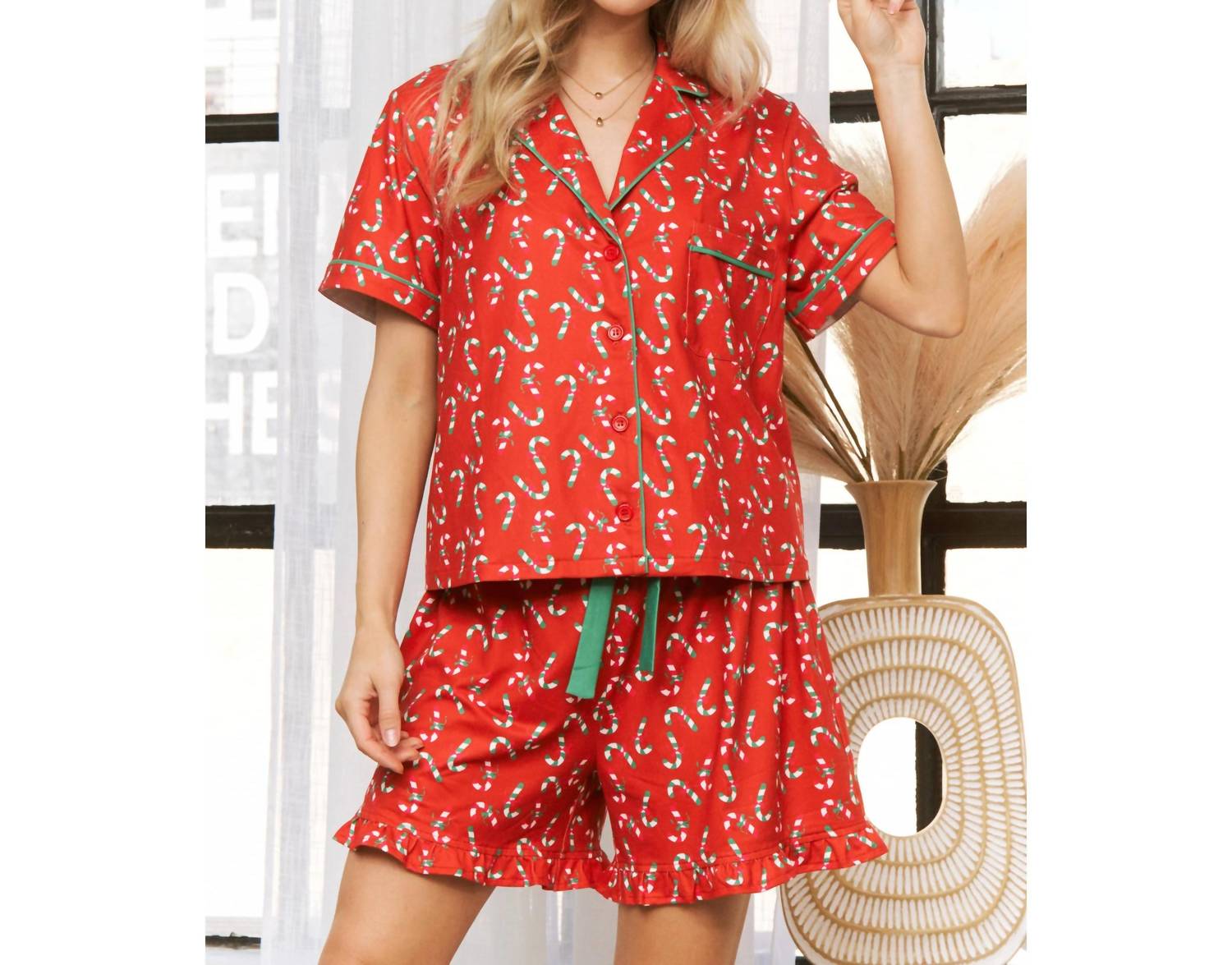 Sweet Generis - Candy Cane Christmas Pajama Set