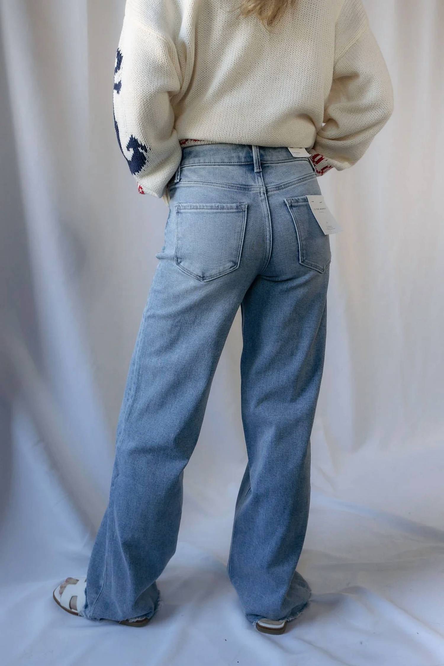 Flying Monkey - Geneva High Rise Uneven Hem Jeans