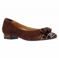 L'amour Des Pieds Women's Farida Leather Pump Shoes in chocolate brown - women's flats - detail view