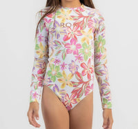 Roxy - Girls Tropical Time Long Sleeve One-piece Rashguard