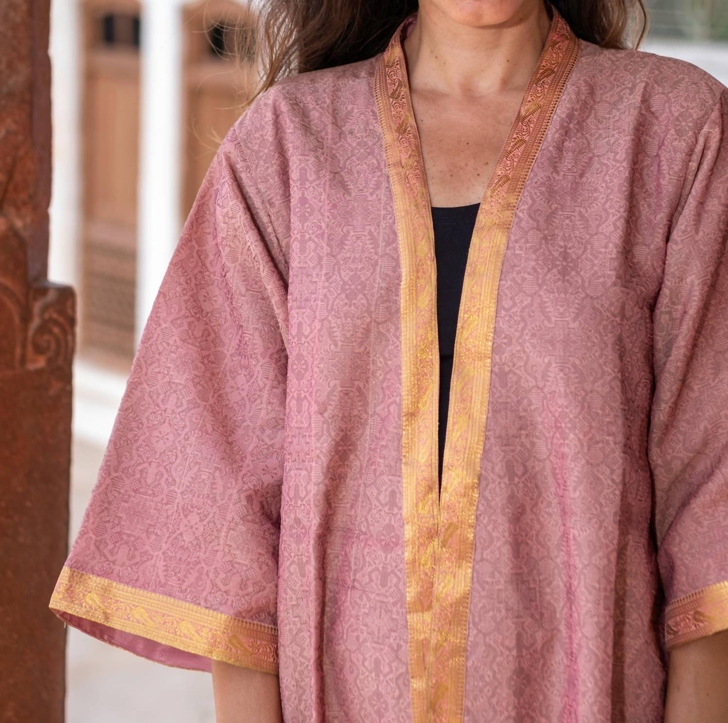 Standawt - Diva Silk Saree One Size Kimono