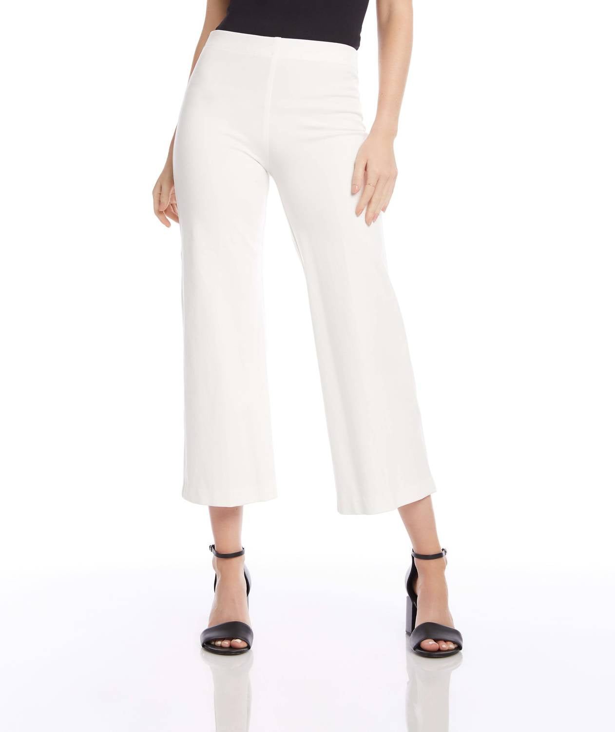 Fifteen Twenty Wide-leg Cropped Pants in off white - women's pants