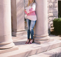 Hem & Thread - Color Block Striped Knit Sweater