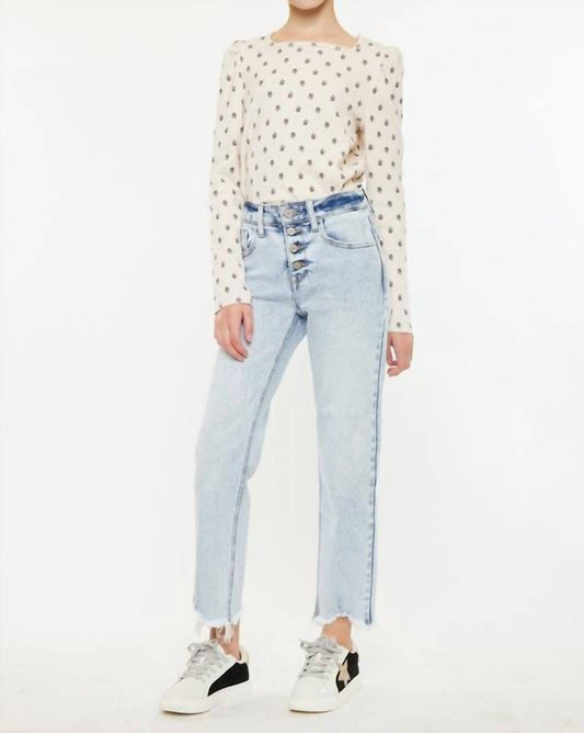 Kancan - Youth High Rise Cropped Straight Jeans