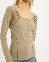 Mystree - Princess Line Lace Inset Top