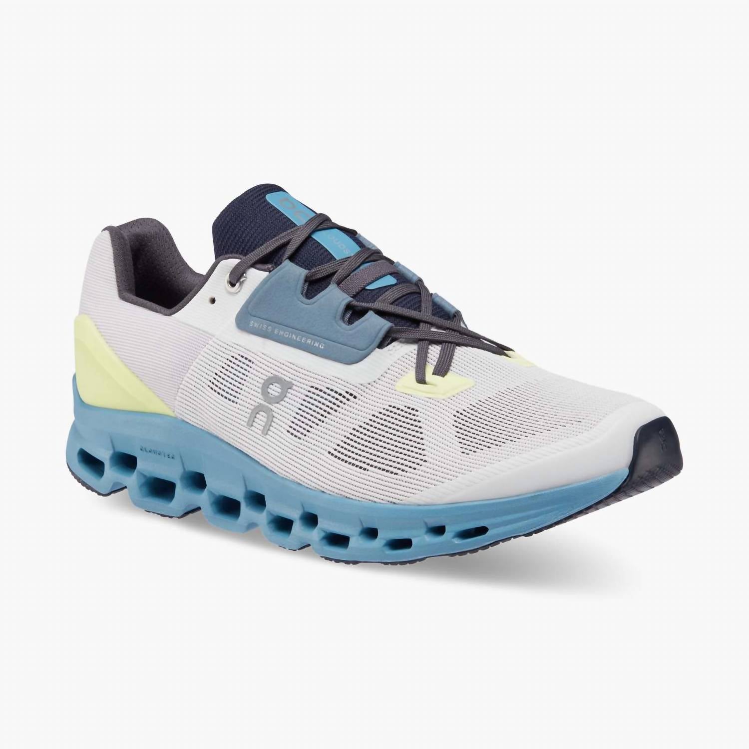 On Men's Cloudstratus Running Shoes in frost niagara - men's shoe
