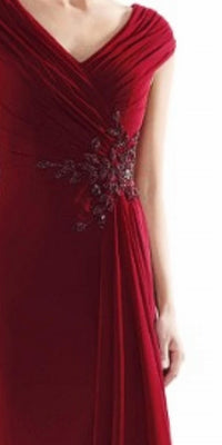 Colors Dress - Embellished Waist Chiffon Gown