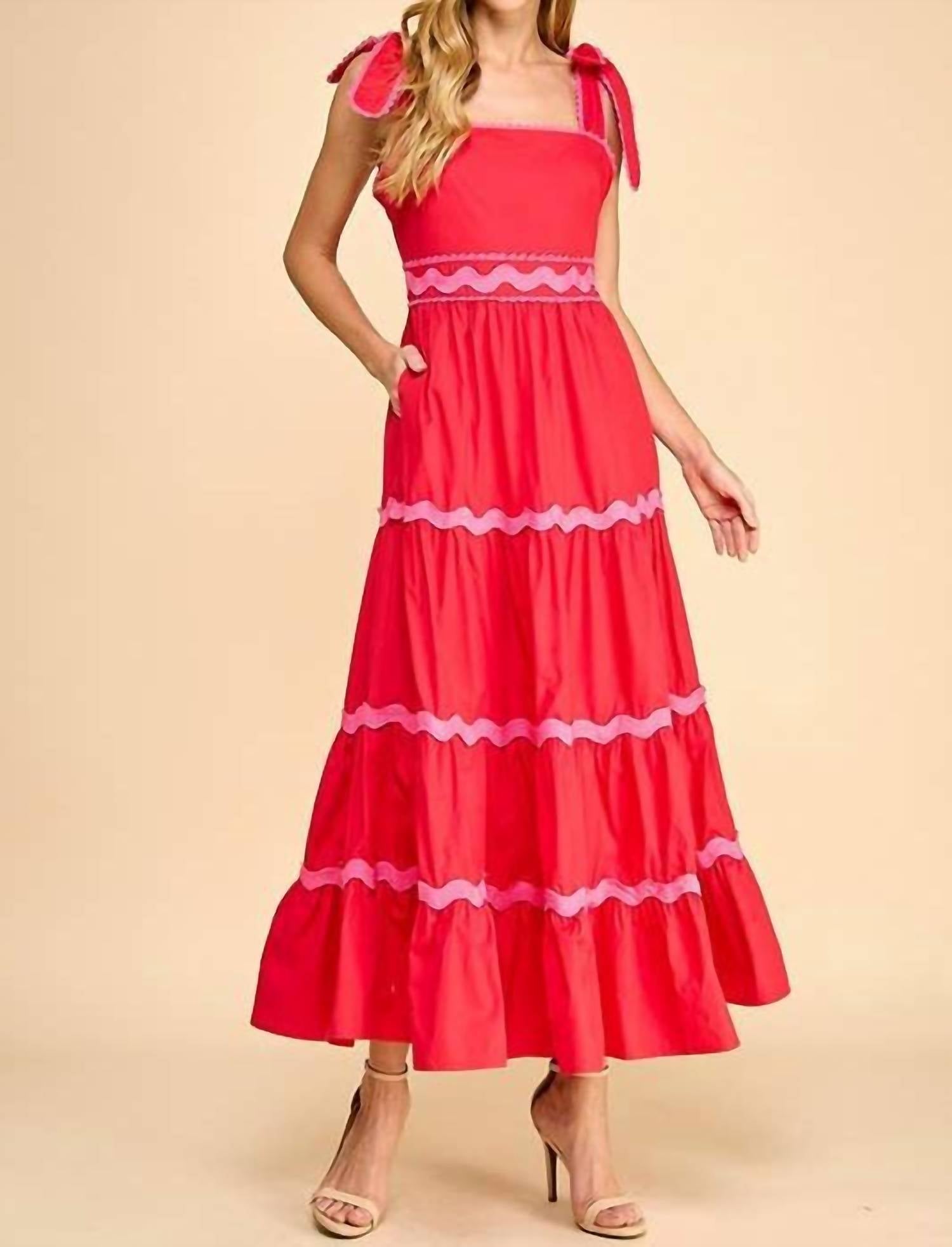 Tcec - Ricrac Detail Midi Dress