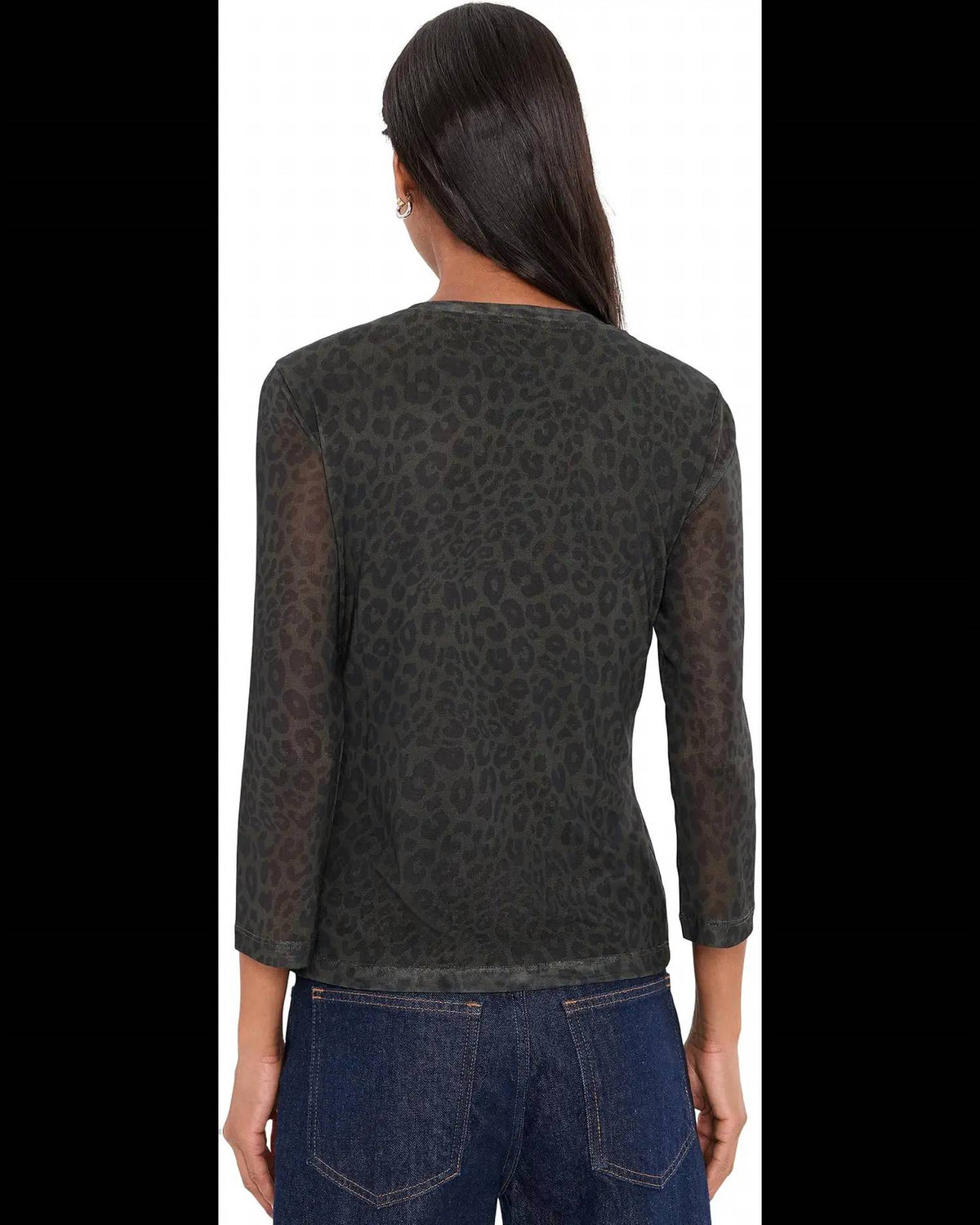 Sanctuary - Mesh Three Quarter Sleeve Top
