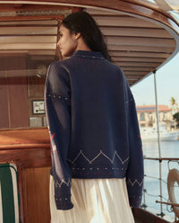 The Great. - The Fisherman Lace Up Sweater