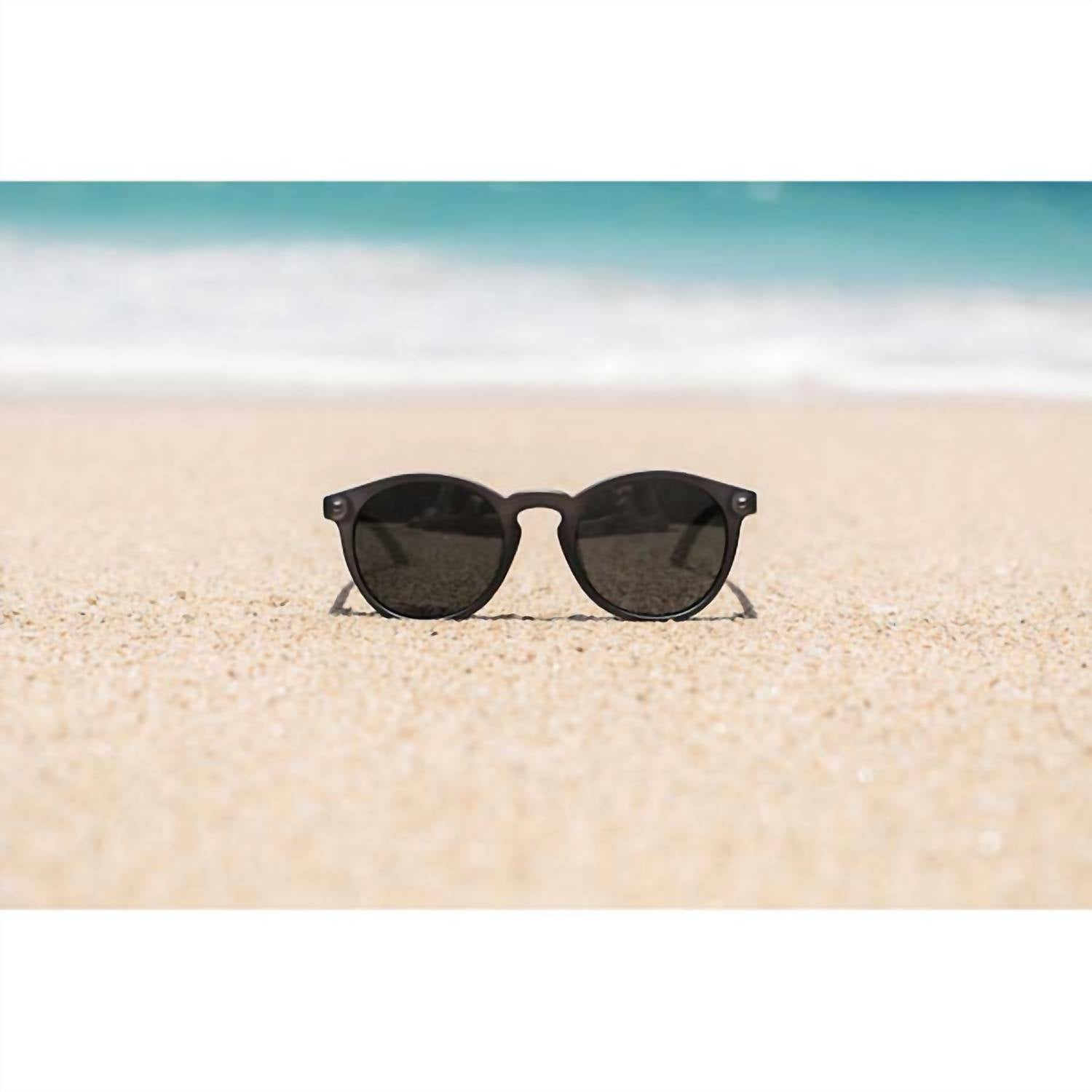 Sunski Women's Dipsea Round Sunglasses in black slate - women's accessory - alternate view