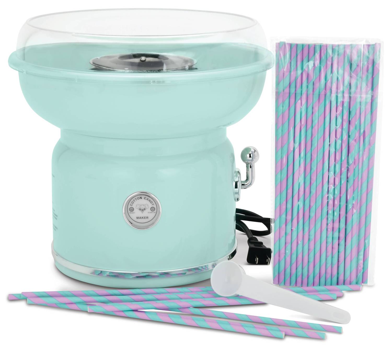 Iscream - Cotton Candy Maker with 50 Printed Straws