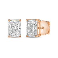 Diana M Jewels - Women's Radiant Lab-grown Diamond Stud Earrings (2.50 Tcw) - Classic Plus