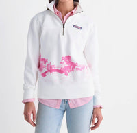 vineyard vines Kentucky Derby Surf Terry Shep Shirt in white - women's long sleeve top