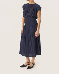 Soaked In Luxury - Layna Short Sleeve Midi Dress