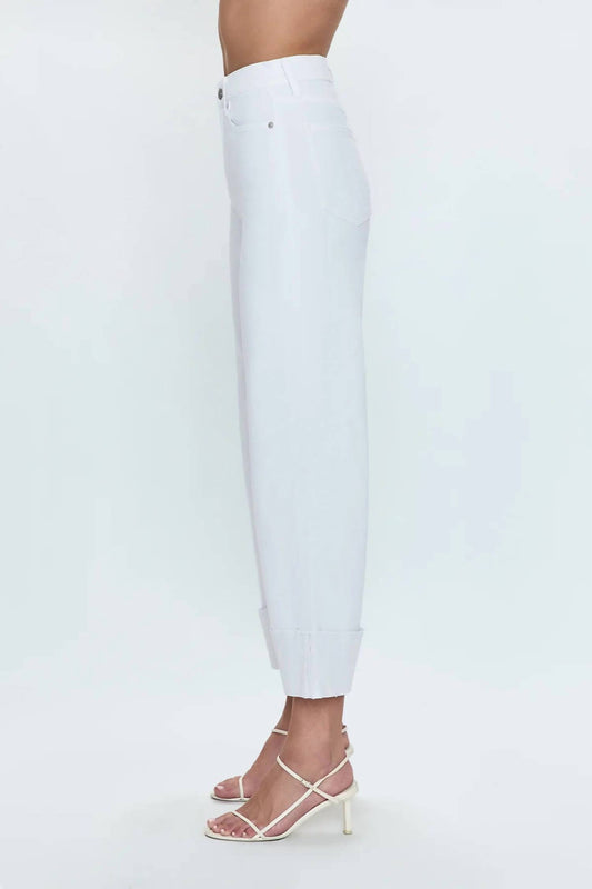 Pistola - High-rise Wide Leg Crop Jeans