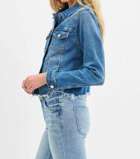 Risen - Fray Hem Western Jean Jacket
