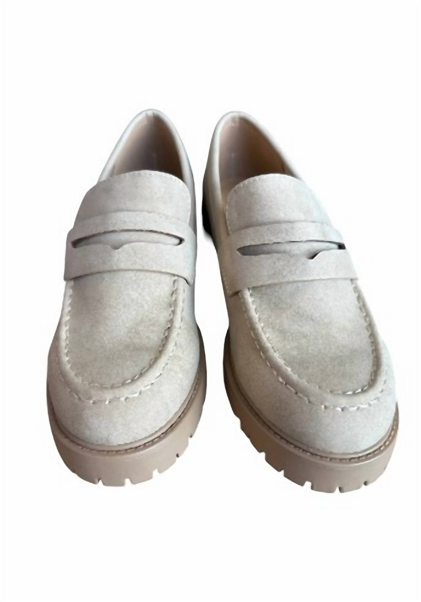 SODA Women's Hender Loafer in beige - women's flats - detail view