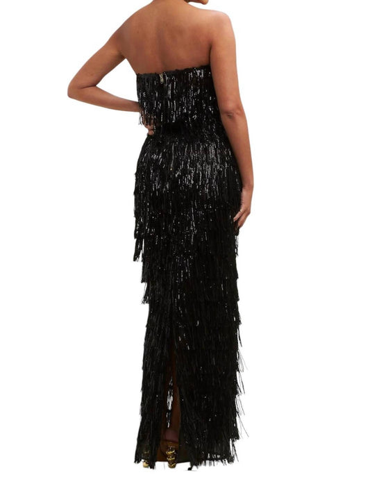 Luxxel - Sequin Fringe Maxi Dress