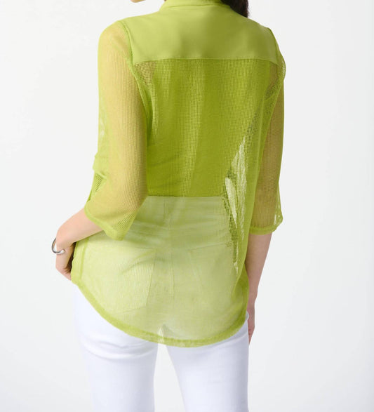 Joseph Ribkoff - Mesh And Silky Knit Straight Jacket