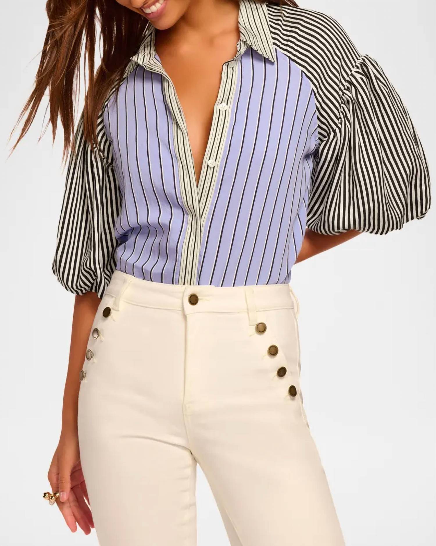 Ramy Brook - Flor Mixed Stripe Top
