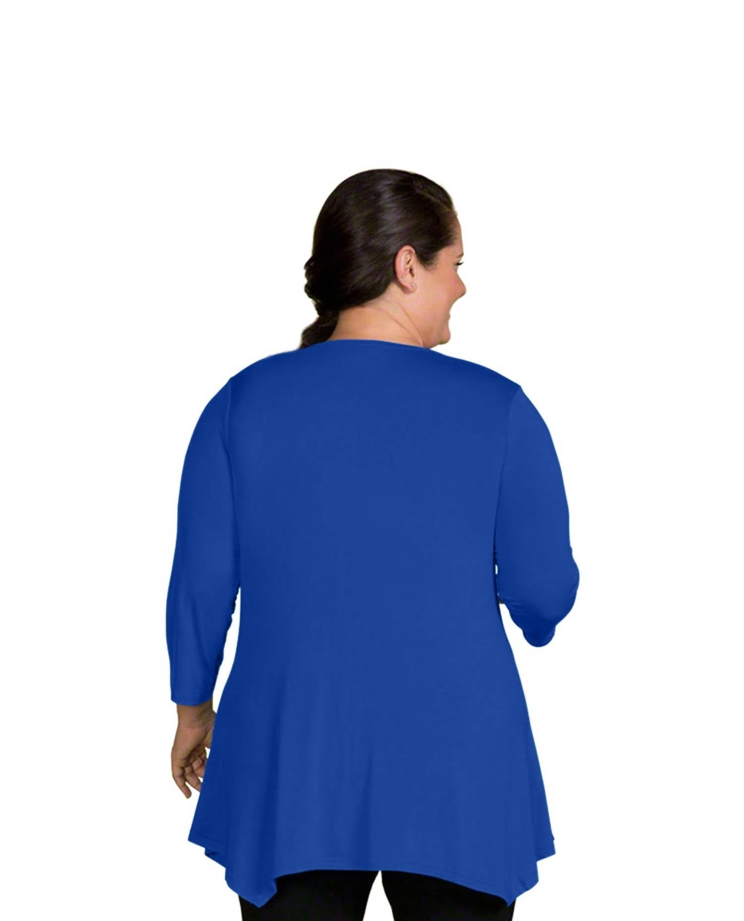 On The Plus Side - Tamsin Bracelet Sleeve Button Detail Top - Plus