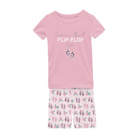 Kickee - Kids' Short Sleeve Graphic Tee Pajama Set With Shorts