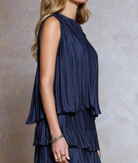 Nyland - Mercedes Pleated Sleeveless Cropped Top