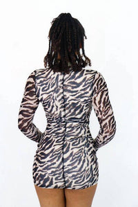 Sage - U Can Pet It Animal Print Dress
