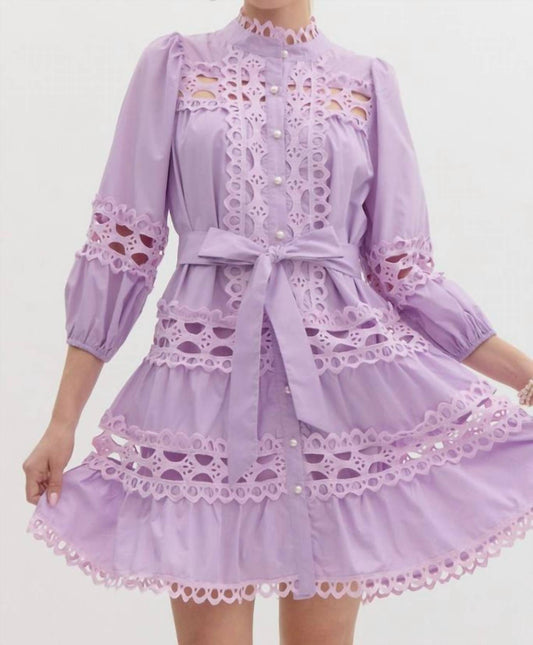 Entro - Pearl & Lace Mini Dress