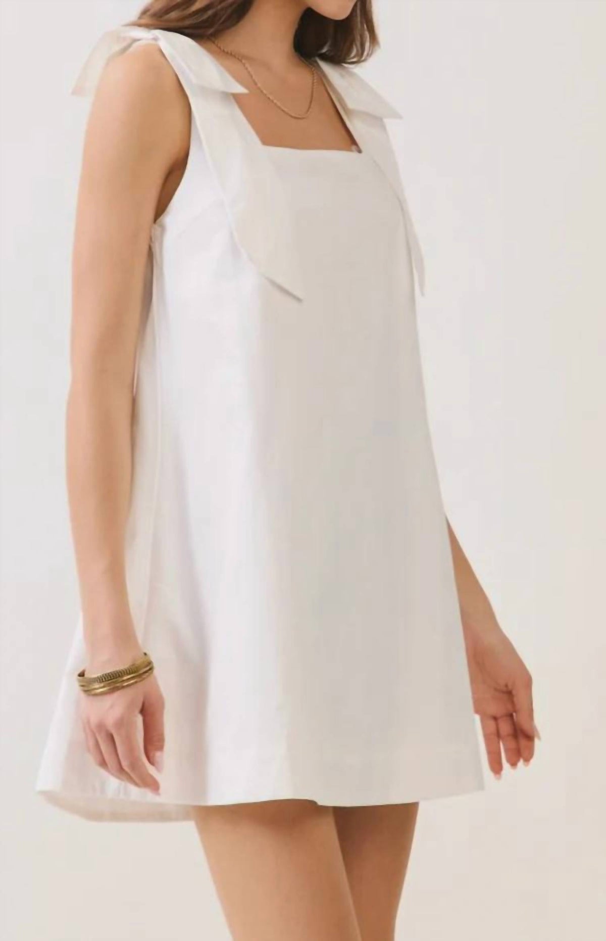Tcec - Bow Shoulder Mini Dress