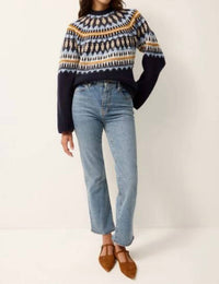 Marie Oliver Dion Sweater in sea 1 - women's sweater - detail view