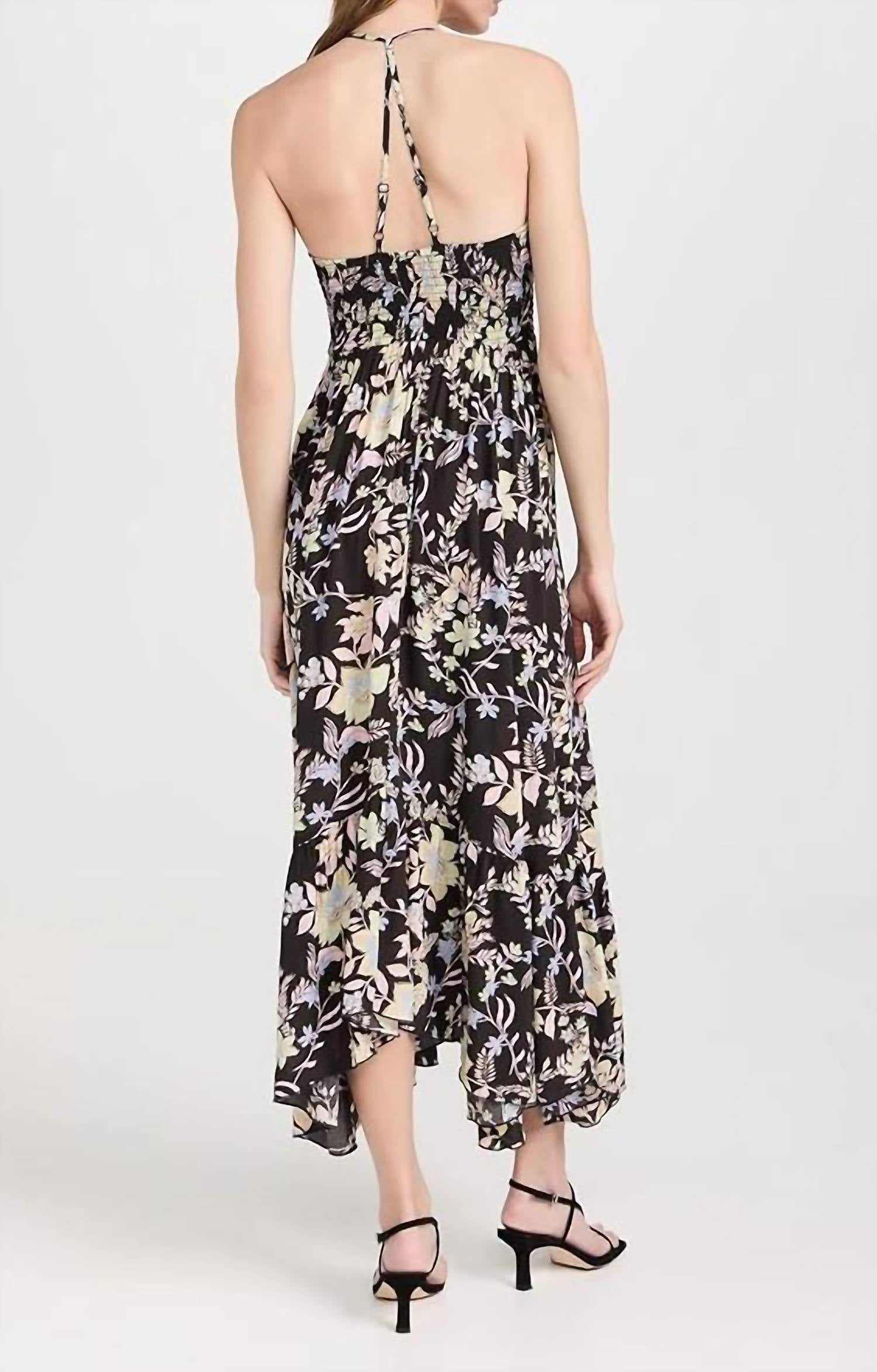 Free People Women's Heat Wave Printed Maxi Dress in midnight combo - women's dress - detail view