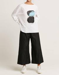 Planet By Lauren G. - Pima Cotton Luna Luxury Boxy Tee