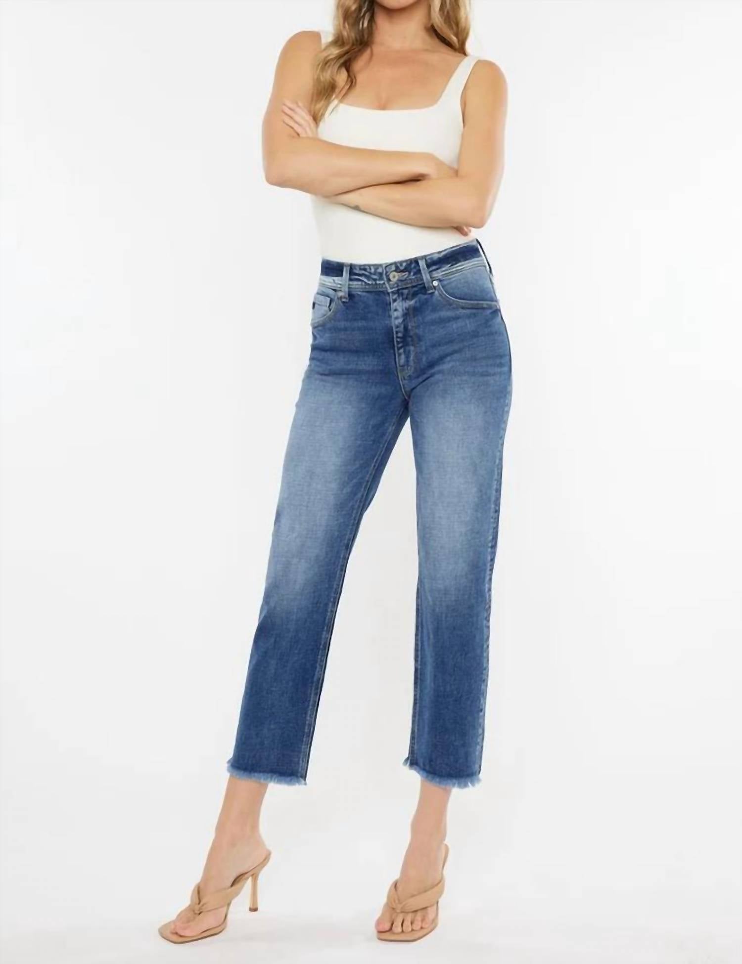 Kancan - High Rise Slim Straight Leg Jeans