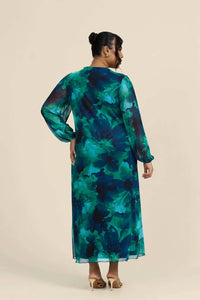 Fashion Szn Curve - Abstract Floral Midi Dress - Plus