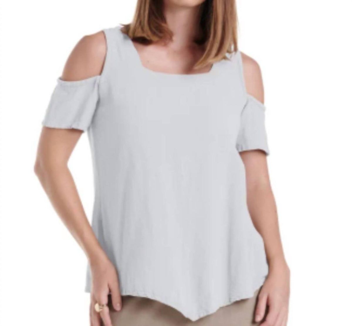 Oh My Gauze! Danna Cotton Top in snow - women's blouse - detail view
