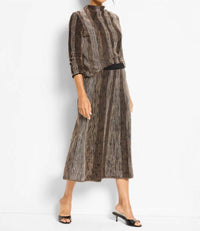 Nic + Zoe - Ombre Pixel Knit Midi Skirt