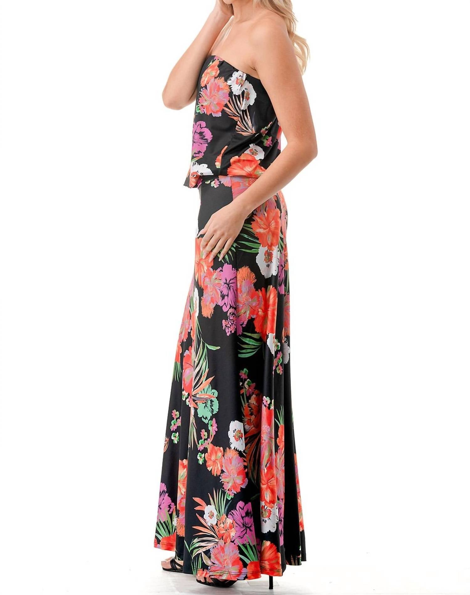 VAVA ANOUK TUBE LONG DRESS IN SUMMER FLORAL