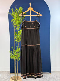 Mustard Seed - Midnight Embroidered Tiered Maxi Dress