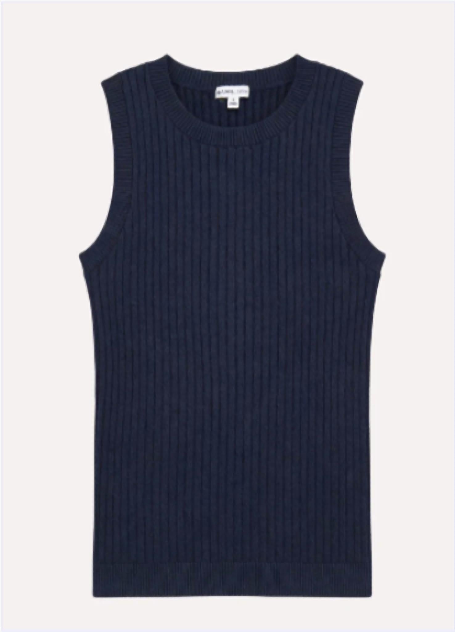 Minnie Rose - Viscose Ribbed Pointelle Tank