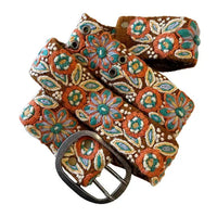 Jenny Krauss - Women's Ground Cover Floral Embroidered Wool Belt