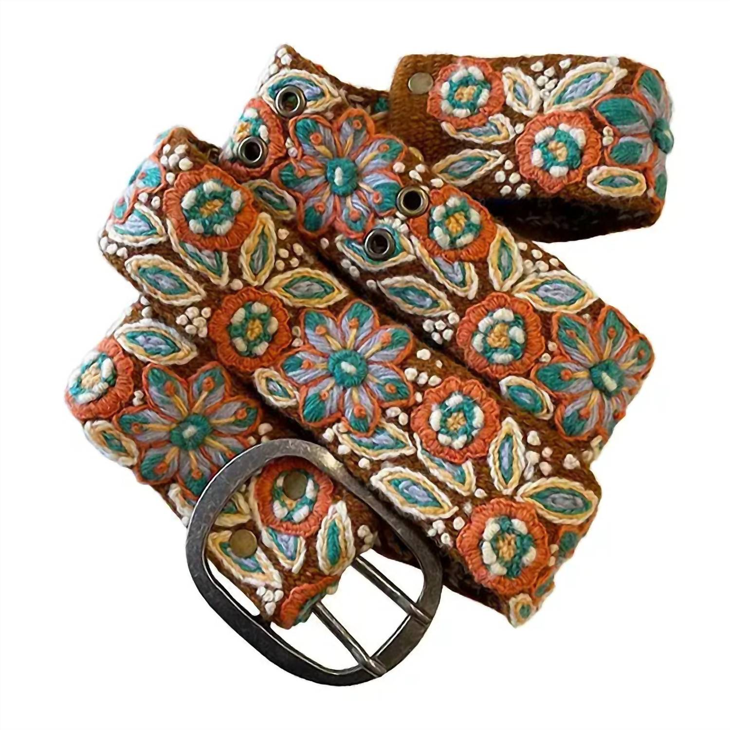 Jenny Krauss - Women's Ground Cover Floral Embroidered Wool Belt