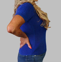 Look Mode Usa - Shimmer V-neck Sweater