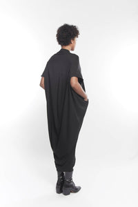 Matthildur - Trapeze V-neck Short Sleeve Tunic Top